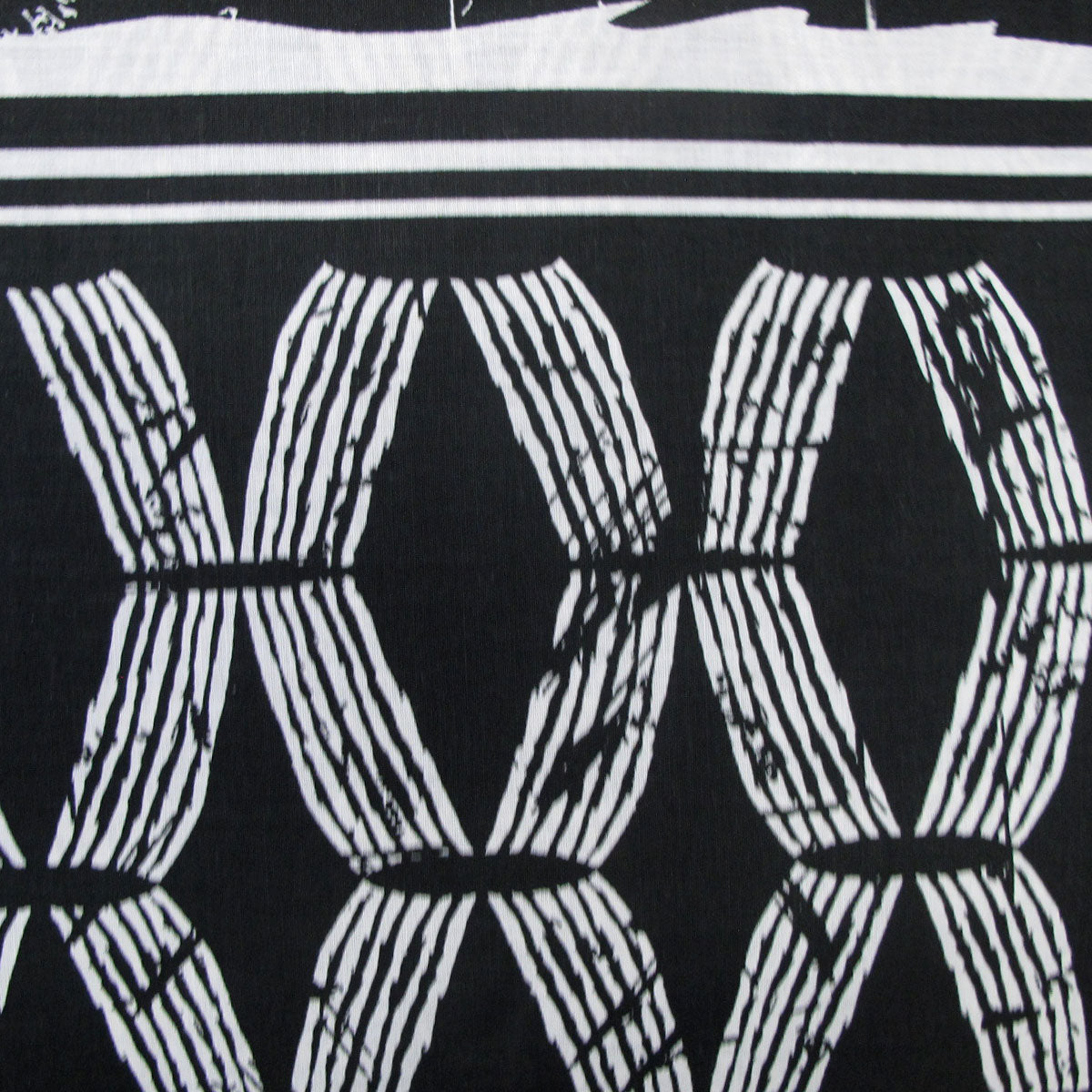Homeport Kenya Black Printed Geometric Quilt Cover Set Double V442-AVT-QUILTCS-KENYA-BLACK-DS
