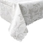 Deco White Luxury Jacquard Tablecloth 150 x 220 cm V442-AVT-TABLEC-DECO-220OB-WHITE