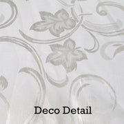 Deco White Luxury Jacquard Tablecloth 150 x 220 cm V442-AVT-TABLEC-DECO-220OB-WHITE