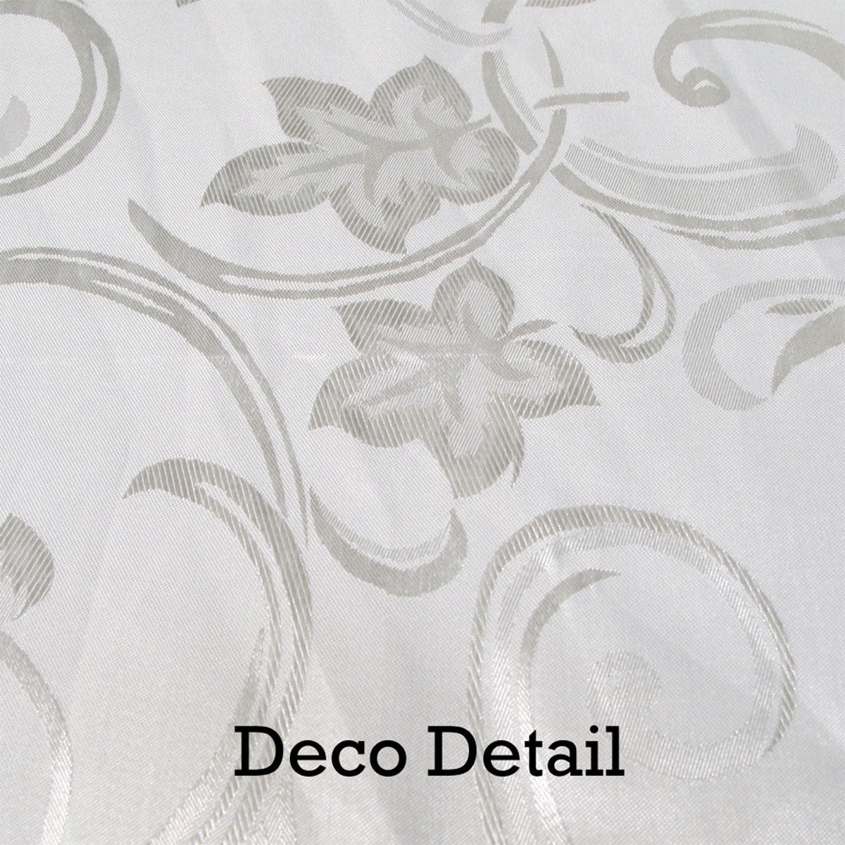 Deco White Luxury Jacquard Tablecloth 150 x 220 cm V442-AVT-TABLEC-DECO-220OB-WHITE