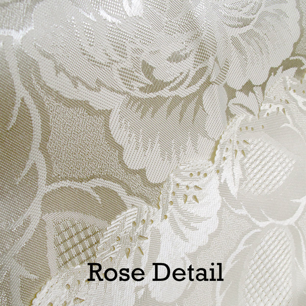 Rose Ecru Luxury Jacquard Tablecloth 150 x 270 cm V442-AVT-TABLEC-ROSE-270OB-ECRU