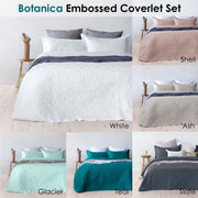 Bambury Botanica Embossed Glacier Coverlet Set Queen/King V442-BBY-COVERLET-BOTANICA-GLACIER-QS
