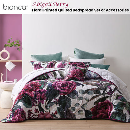 Bianca Abigail Berry Floral Printed Quilted Bedspread Set King V442-BCA-BEDSPREAD-ABIGAIL-BERRY-KI
