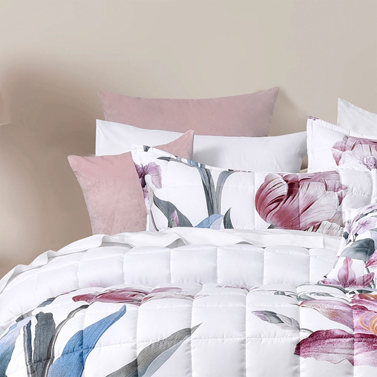 Bianca Carmela White Polyester Bedspread Set King V442-BCA-BEDSPREAD-CARMELA-WHITE-KI