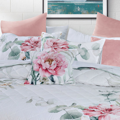 Bianca Coleraine White Floral Printed Bedspread Set King V442-BCA-BEDSPREAD-COLERAINE-WHITE-KI