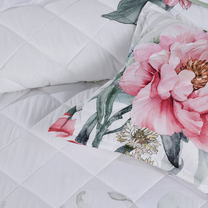 Bianca Coleraine White Floral Printed Bedspread Set King V442-BCA-BEDSPREAD-COLERAINE-WHITE-KI