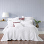 Bianca Elegance Cordelia White Bedspread Set Queen V442-BCA-BEDSPREAD-CORDELIA-WHITE-QS