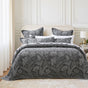 Bianca Maidstone Grey Floral Jacquard Bedspread Set Queen V442-BCA-BEDSPREAD-MAIDSTONE-GREY-QS