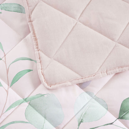 Bianca Sidney Blush Printed Floral Bedspread Set Double V442-BCA-BEDSPREAD-SIDNEY-BLUSH-DS