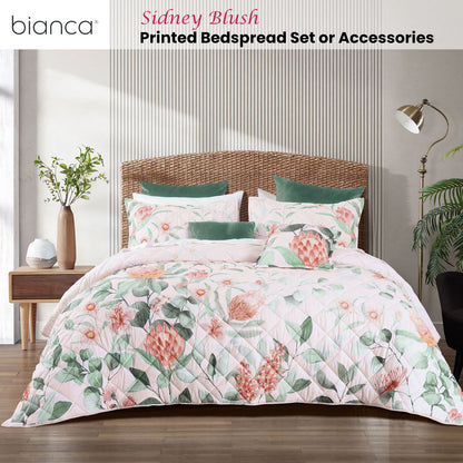 Bianca Sidney Blush Printed Floral Bedspread Set Queen V442-BCA-BEDSPREAD-SIDNEY-BLUSH-QS