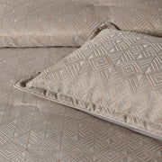 Bianca Bellagio Gold 6 Pcs Jacquard Geometric Comforter Set Super King V442-BCA-COMFORTER-BELLAGIO-GOLD-SK