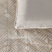 Bianca Bellagio Gold 6 Pcs Jacquard Geometric Comforter Set Super King V442-BCA-COMFORTER-BELLAGIO-GOLD-SK