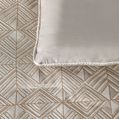 Bianca Bellagio Gold 6 Pcs Jacquard Geometric Comforter Set Super King V442-BCA-COMFORTER-BELLAGIO-GOLD-SK