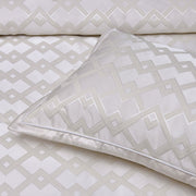 Bianca Firenze Pearl 6 Pcs Jacquard Geometric Comforter Set Queen/King V442-BCA-COMFORTER-FIRENZE-PEARL-KI