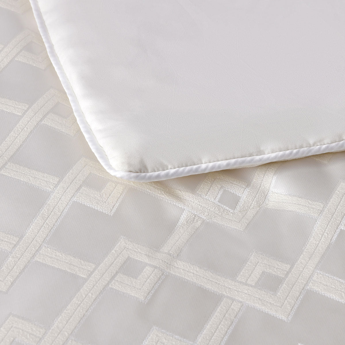 Bianca Firenze Pearl 6 Pcs Jacquard Geometric Comforter Set Super King V442-BCA-COMFORTER-FIRENZE-PEARL-SK