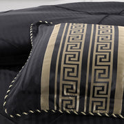 Bianca Raffaello Black 6 Pcs Jacquard Comforter Set Queen/King V442-BCA-COMFORTER-RAFFAELLO-BLACK-KI