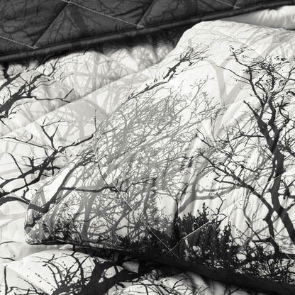 Bianca Boscage Black Forest Printed Quilted Polyester Coverlet Set Queen/King V442-BCA-COVERLETS-BOSCAGE-BLACK-KI