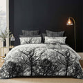 Bianca Boscage Black Forest Printed Quilted Polyester Coverlet Set Super King V442-BCA-COVERLETS-BOSCAGE-BLACK-SK