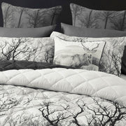 Bianca Boscage Black Forest Printed Quilted Polyester Coverlet Set Super King V442-BCA-COVERLETS-BOSCAGE-BLACK-SK