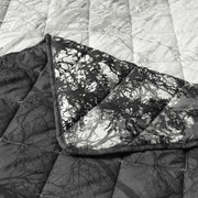 Bianca Boscage Black Forest Printed Quilted Polyester Coverlet Set Super King V442-BCA-COVERLETS-BOSCAGE-BLACK-SK