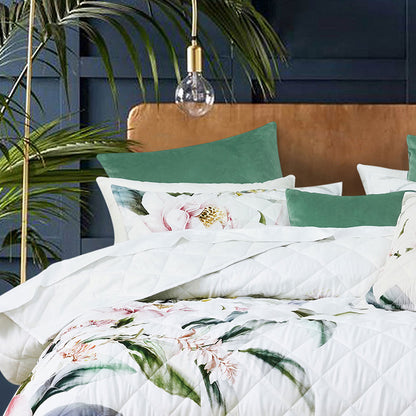 Bianca Indi White Polyester Coverlet Set Super King V442-BCA-COVERLETS-INDI-WHITE-SK