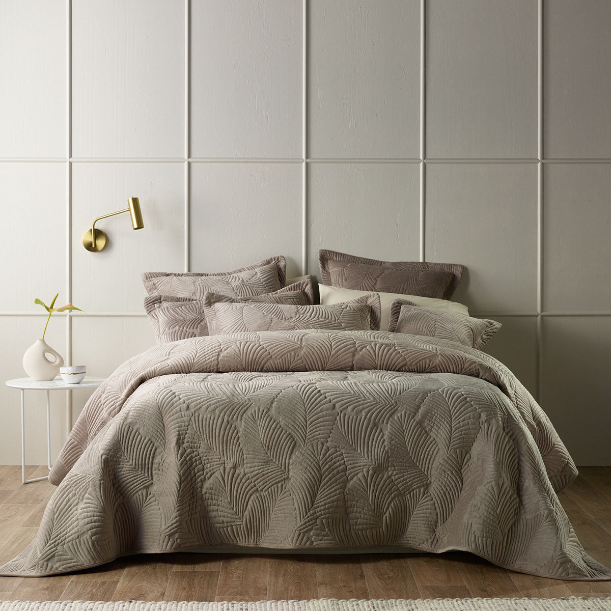 Bianca Kairo Taupe Coverlet Set Queen/King V442-BCA-COVERLETS-KAIRO-TAUPE-KI
