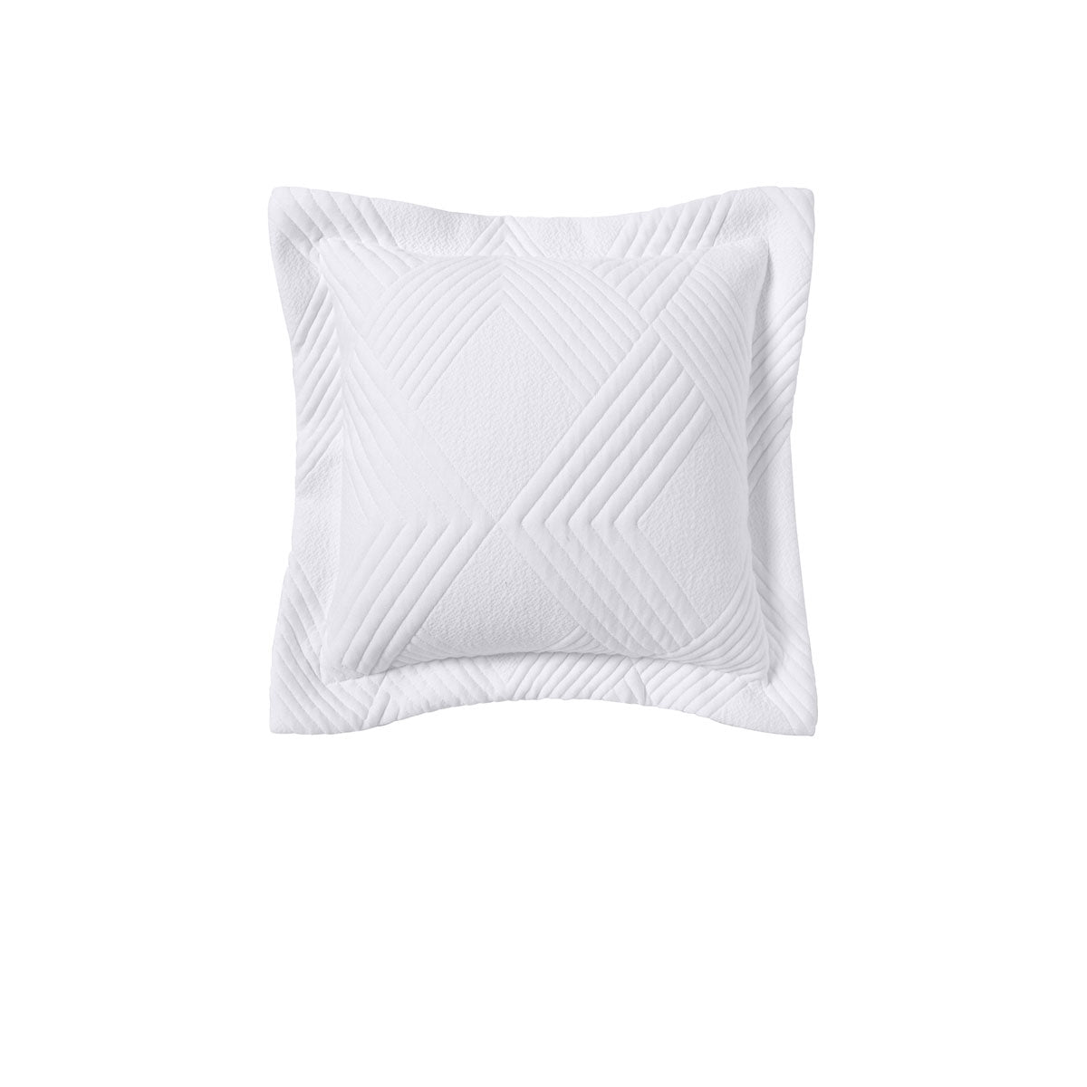 Bianca Cassiano White Square Filled Cushion 43 x 43cm V442-BCA-CUSHION-CASSIANO-WHITE-SQ