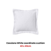 Bianca Cassiano White Square Filled Cushion 43 x 43cm V442-BCA-CUSHION-CASSIANO-WHITE-SQ