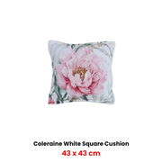 Bianca Coleraine White Coordinate Square Filled Cushion 43 x 43cm V442-BCA-CUSHION-COLERAINE-WHITE-SQ