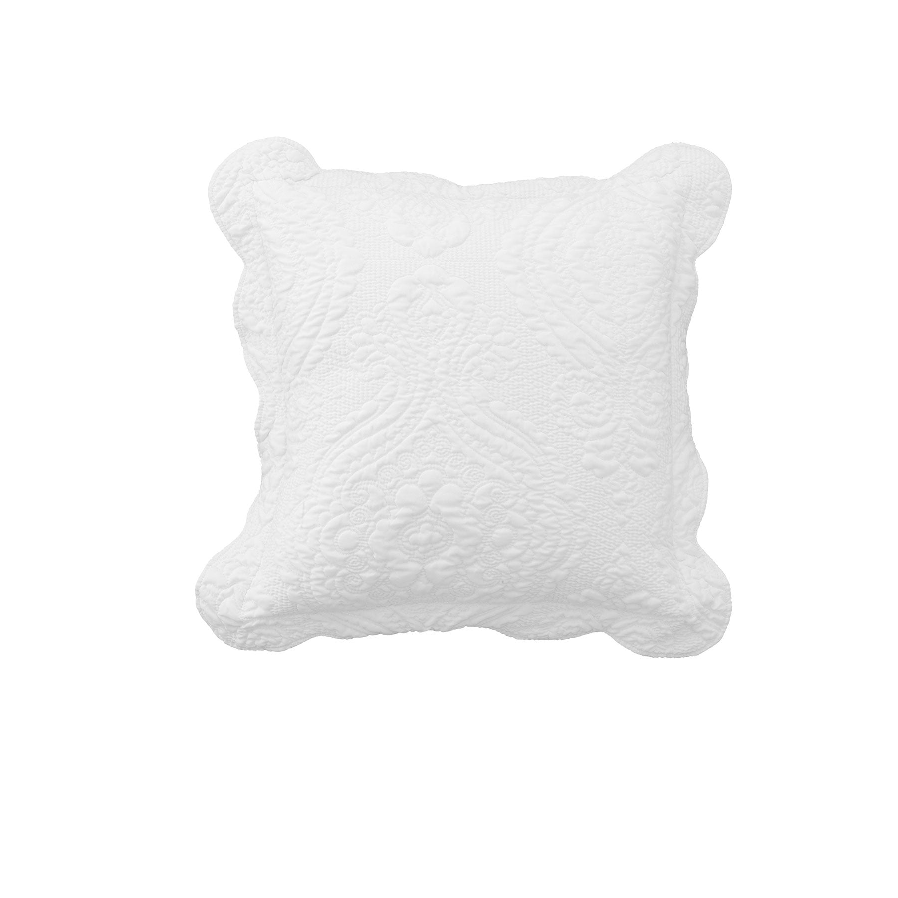 Bianca Elegance Cordelia White Square Cushion V442-BCA-CUSHION-CORDELIA-WHITE-SQ