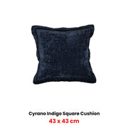 Bianca Cyrano Indigo Square Filled Cushion 43 x 43cm V442-BCA-CUSHION-CYRANO-INDIGO-SQ