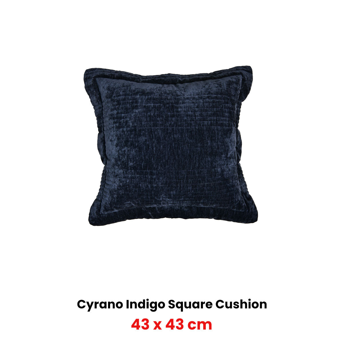 Bianca Cyrano Indigo Square Filled Cushion 43 x 43cm V442-BCA-CUSHION-CYRANO-INDIGO-SQ