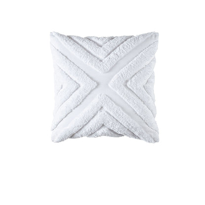 Bianca Haven White Cotton Chenille Square Cushion V442-BCA-CUSHION-HAVEN-WHITE-SQ