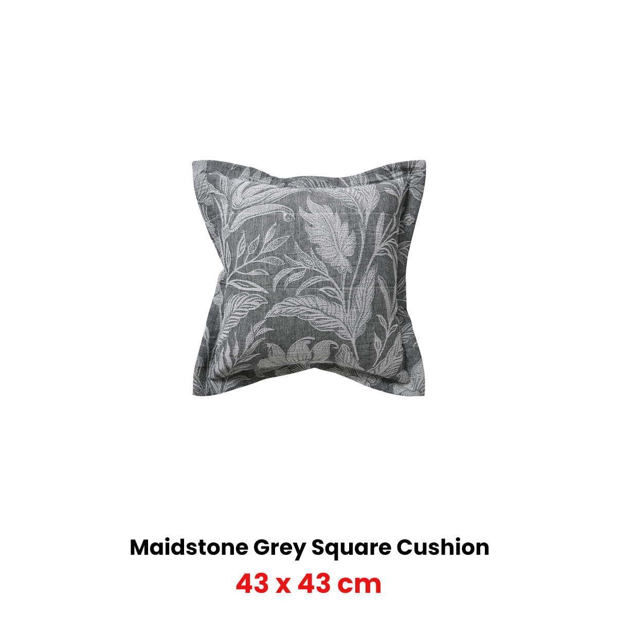 Bianca Maidstone Grey Coordinate Square Filled Cushion 43 x 43cm V442-BCA-CUSHION-MAIDSTONE-GREY-SQ