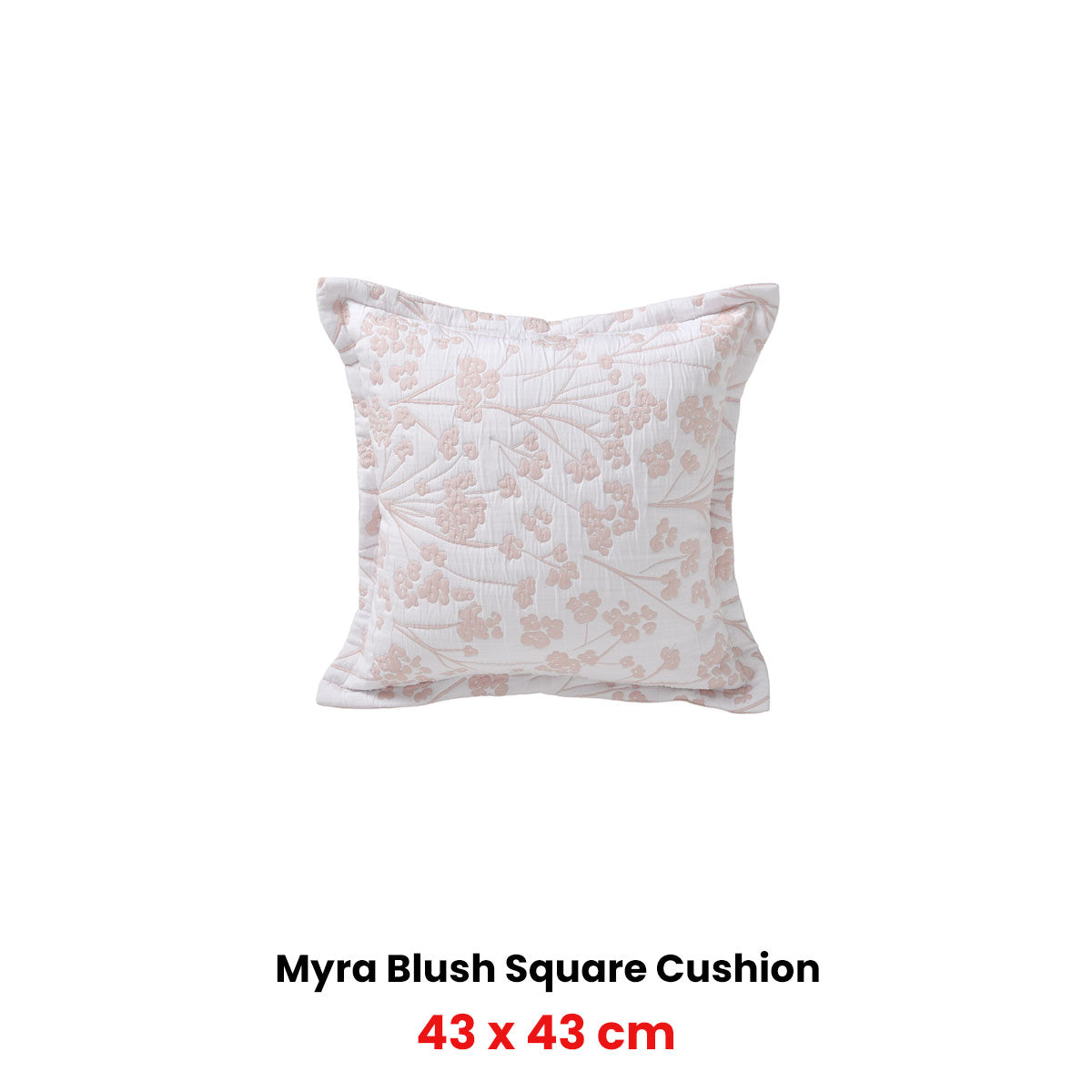 Bianca Myra Blush Coordinate Square Filled Cushion 43 x 43cm V442-BCA-CUSHION-MYRA-BLUSH-SQ