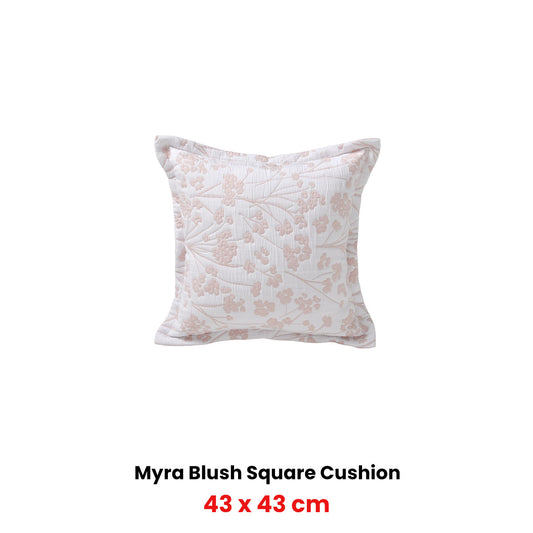Bianca Myra Blush Coordinate Square Filled Cushion 43 x 43cm V442-BCA-CUSHION-MYRA-BLUSH-SQ