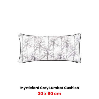 Bianca Myrtleford Grey Lumbar Oblong Filled Cushion 30 x 60cm V442-BCA-CUSHION-MYRTLEFORD-GREY-RE