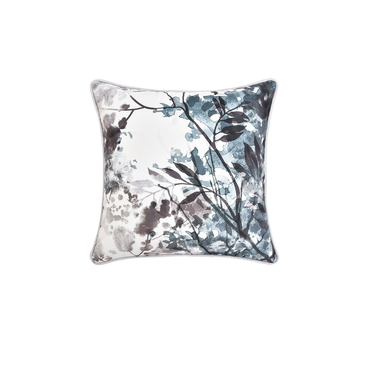 Bianca Sherbrooke White Velvet Square Filled Cushion 43 x 43cm V442-BCA-CUSHION-SHERBROOKE-WHITE-SQ