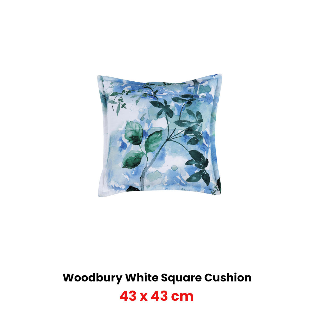 Bianca Woodbury White Coordinate Square Filled Cushion 43 x 43cm V442-BCA-CUSHION-WOODBURY-WHITE-SQ