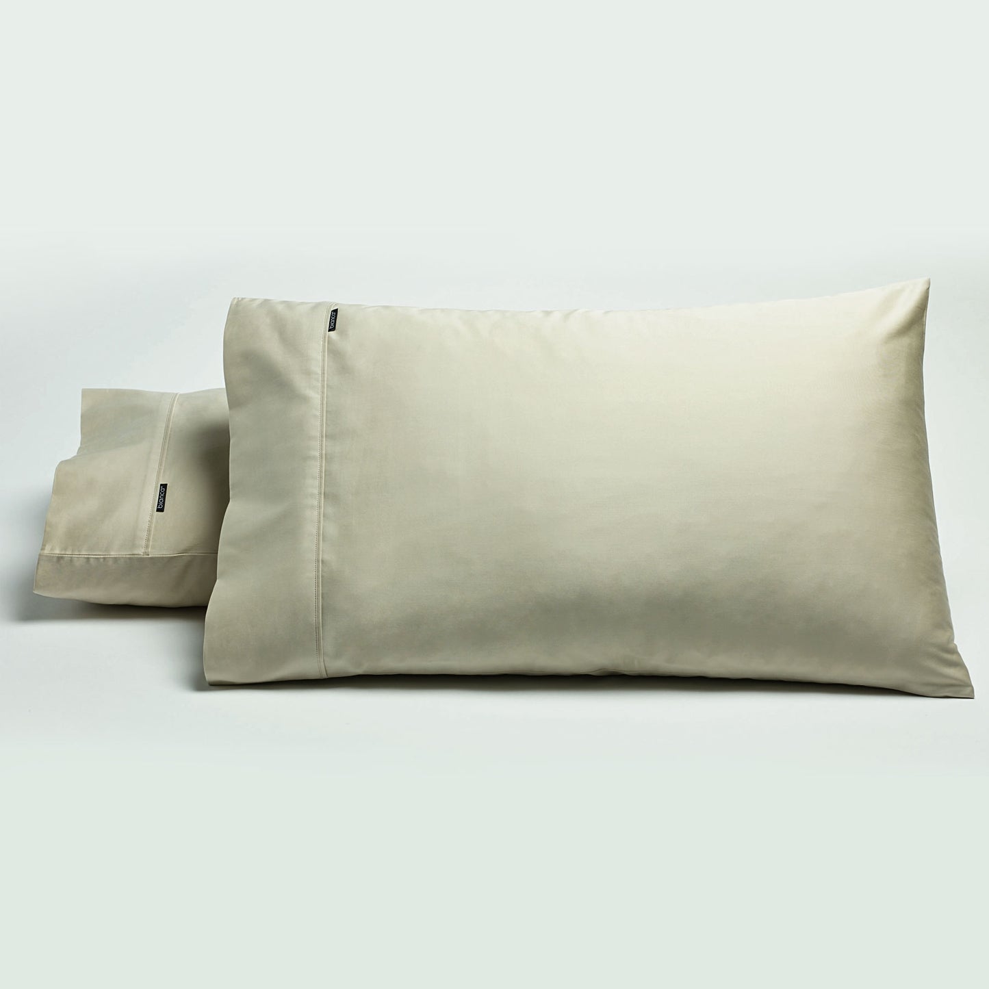 Bianca Pair of 500TC Cotton Sateen Standard Pillowcases Stone V442-BCA-PILLOWC-500TCCOTTON-STONE-ST