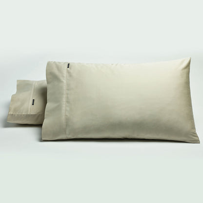 Bianca Pair of 500TC Cotton Sateen Standard Pillowcases Stone V442-BCA-PILLOWC-500TCCOTTON-STONE-ST