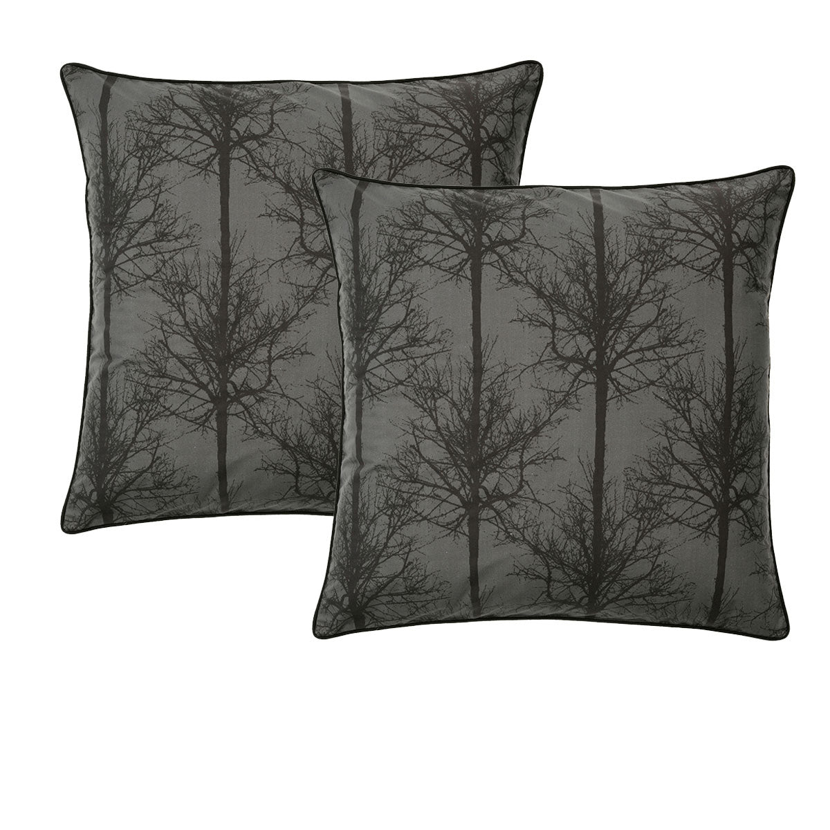 Bianca Pair of Alpine Stag Taupe European Pillowcases V442-BCA-PILLOWC-ALPINESTAG-TAUPE-EU