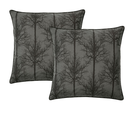 Bianca Pair of Alpine Stag Taupe European Pillowcases V442-BCA-PILLOWC-ALPINESTAG-TAUPE-EU
