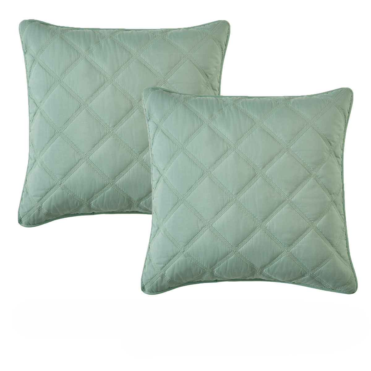 Bianca Pair of Barclay Olive European Pillowcases 65 x 65cm V442-BCA-PILLOWC-BARCLAY-OLIVE-EU