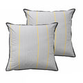 Bianca Pair of Baxter Grey European Pillowcases V442-BCA-PILLOWC-BAXTER-GREY-EU