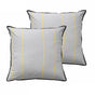 Bianca Pair of Baxter Grey European Pillowcases V442-BCA-PILLOWC-BAXTER-GREY-EU