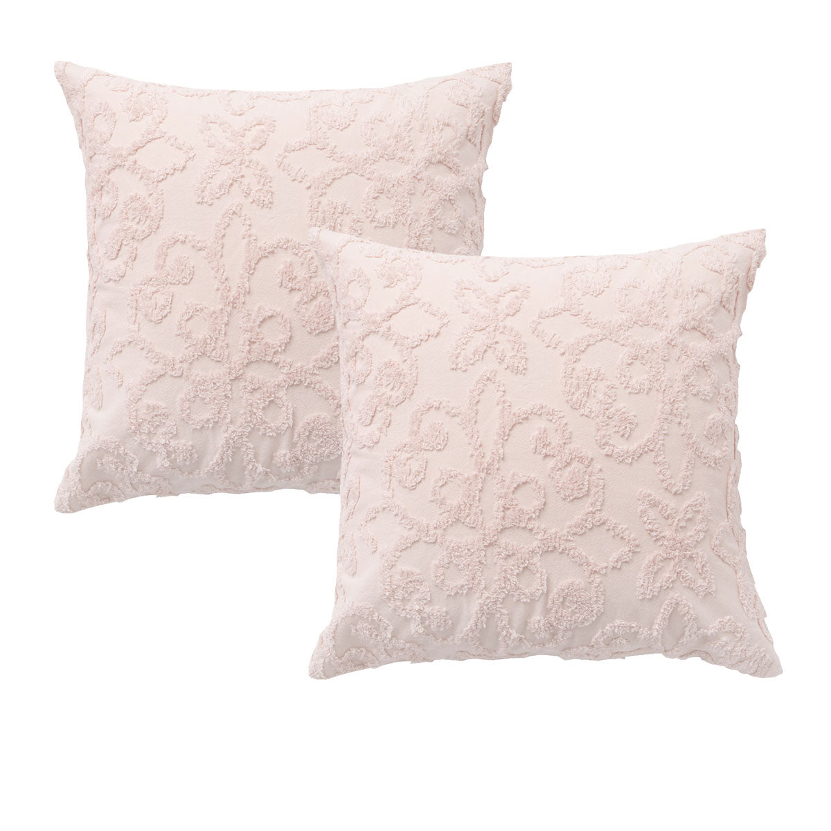 Bianca Pair of Ella Blush European Pillowcases 65 x 65cm V442-BCA-PILLOWC-ELLA-BLUSH-EU