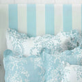Bianca Florence White Blue Euro Pillowcases in Pair V442-BCA-PILLOWC-FLORENCE-WHITE-EU