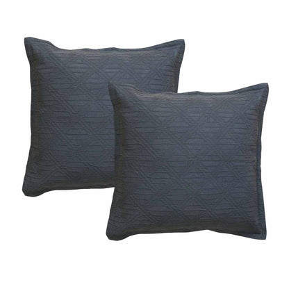 Bianca Pair of Hallston Charcoal European Pillowcases 65 x 65cm V442-BCA-PILLOWC-HALLSTON-CHARCOAL-EU