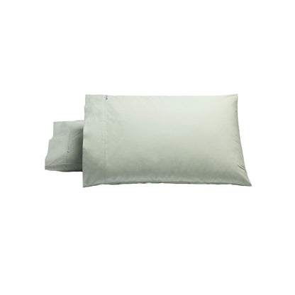Bianca Pair of Heston Cotton Percale Standard Pillowcases Silver V442-BCA-PILLOWC-HESTON-SILVER-ST